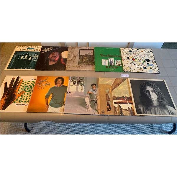 10 x Assorted Classic Rock Vinyl Records