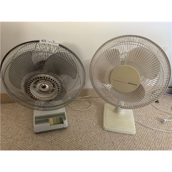 2 x Oscillating Desk Fans