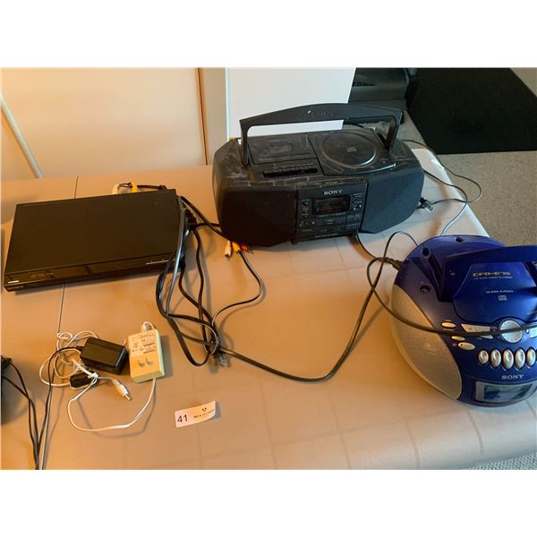 2 x Sony CD Radiocasete Players, Sony DVD Player, Toshiba Portable DVD Player, and More!