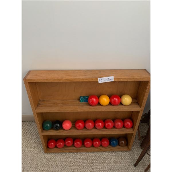 Snooker 22-Ball Set w/ Custom-Made Ball Rack