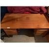 Image 1 : Vintage Wooden Desk with Locking Drawers