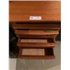 Image 4 : Vintage Wooden Desk with Locking Drawers