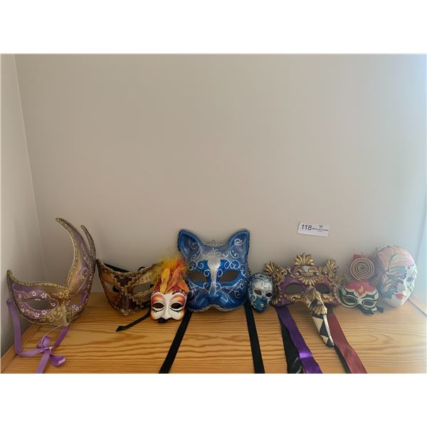 Assortment of Decorative Masquerade Masks