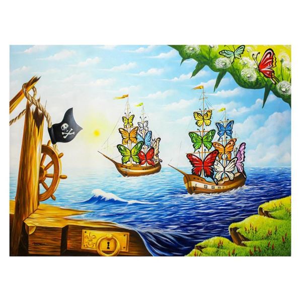 Boat Of Flowers by Poliarush Original