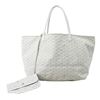 Image 1 : Goyard White Goyardine Coated Canvas St. Louis GM Tote Bag