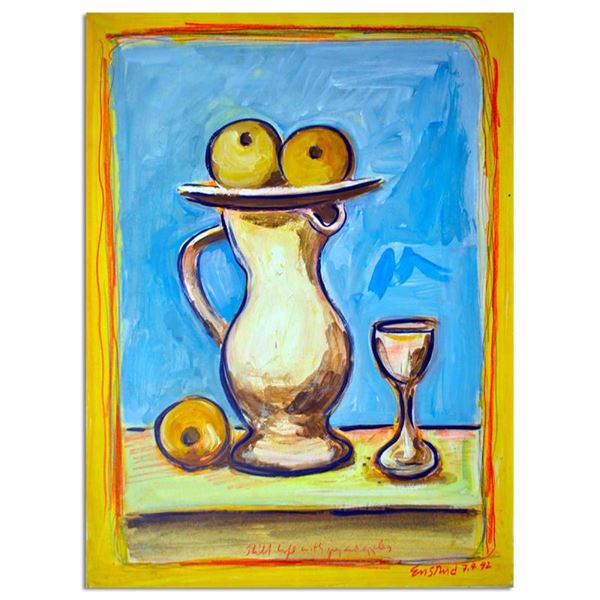 Still Life With Jug And Apples by Ensrud Original