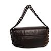Image 3 : Chanel Black Lambskin Leather Resin Modern Chain Medium Flap Bag