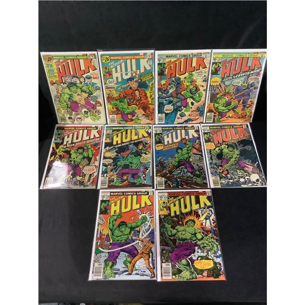 10 MARVEL THE INCREDIBLE HULK COMIC BOOKS: 200, 201, 203, 205, 206, 207, 219, 222, 224, & 226