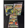 Image 1 : 3 MARVEL COMIC BOOKS: GIANT-SIZE SPIDER-MAN AND THE MAN-THING #5, JUNGLE ACTION THE BLACK