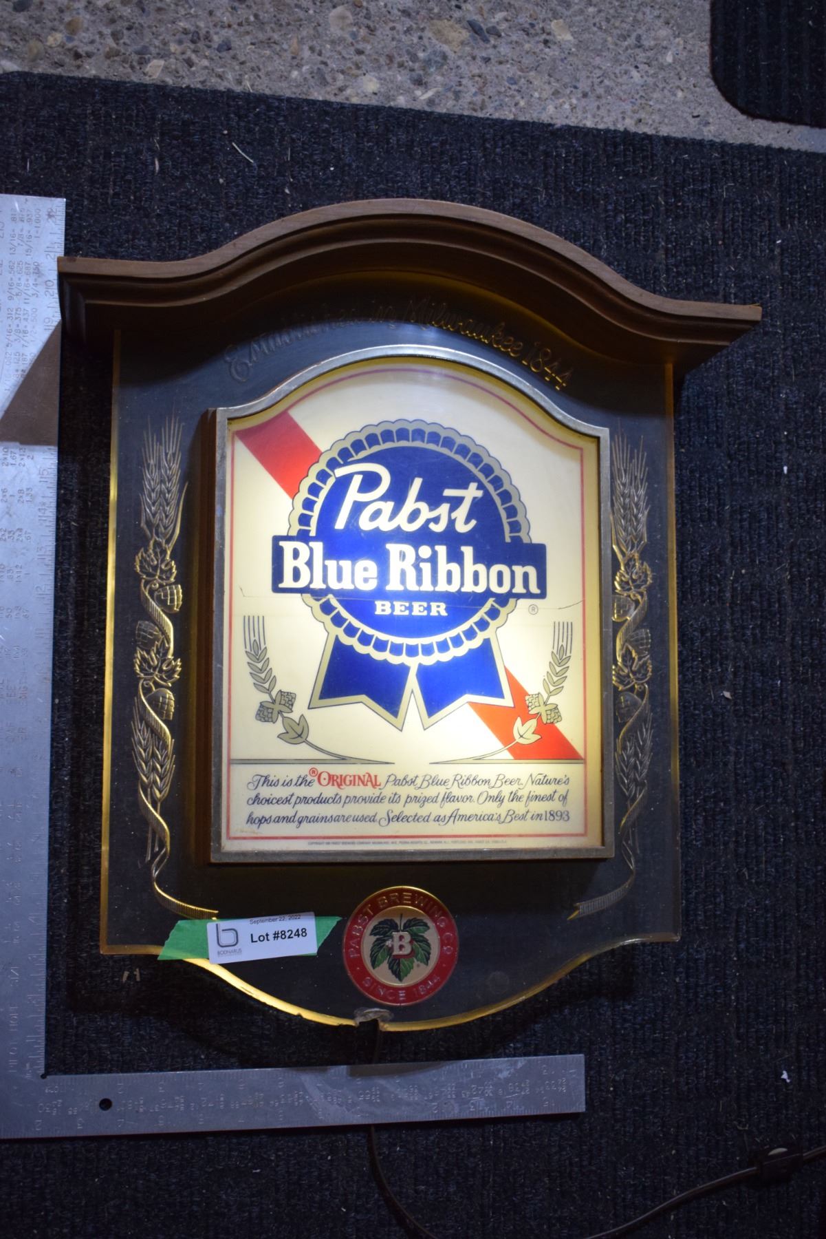 Pabst blue ribbon light up sign