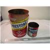 Image 1 : *Prestone pail and prestone anti-freeze tin