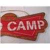 Image 3 : Bud Camp wooden sign - 41x13