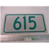 Image 1 : Aluminum 615 Sign - 9x17.75