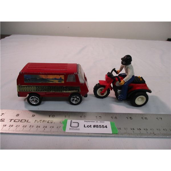 Tonka 3 wheel toy + Tonka Van 4.5" long