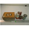 Image 1 : Cigar box + cardboard spice containers