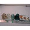 Image 1 : (4) insulators + vintage thermometer