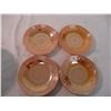 Image 4 : Federal Bowl + (4) peach lustre fire king saucers