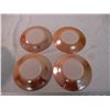Image 5 : Federal Bowl + (4) peach lustre fire king saucers