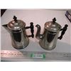 Image 1 : 2X THE BID PRICE - nickel plated coffee pots SMP