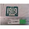Image 1 : 1919 Man license plate tag 2.5" x 3"
