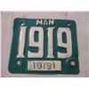 Image 2 : 1919 Man license plate tag 2.5" x 3"