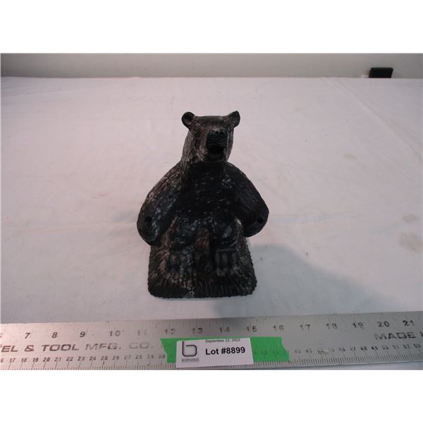 Polar bear carving renowned cape dorset sculptor P ashevak 7.5" tall