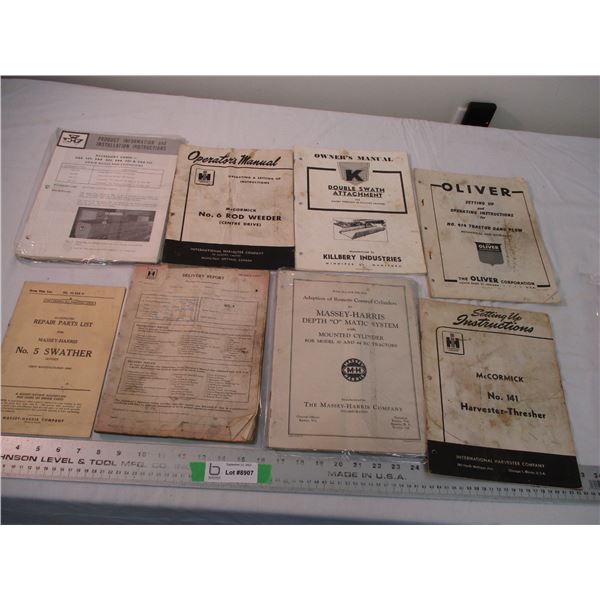 Vintage Massey Harris/McCormick manuals