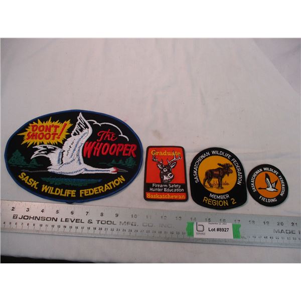 Saskatchewan wildlife federation lot of (4) patches