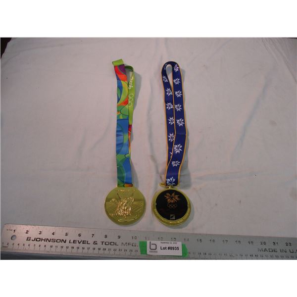 (2) 1998 + 2016 Olympic medal replicas