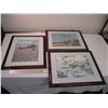 Image 1 : Set of (3) framed WWII Aviation prints - RW Bradford