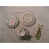 Image 5 : Seattle world fair items - candy dish, tea cup, saucer, ornate bottle opener