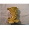 Image 3 : McCoy Cornucopia vase with Yellow drip glaze and gold accents USA 835