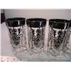 Image 2 : (5) Silver rimmed drinking glasses from 1960's - with knight and shield motif