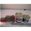 Image 1 : (5) Vintage collector tins, honey, blue ribbon, tobacco, misc