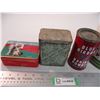 Image 2 : (5) Vintage collector tins, honey, blue ribbon, tobacco, misc