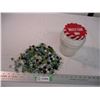 Image 1 : Marbles lot in nutty club glass jar