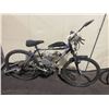 Image 2 : RALEIGH PURPLE GAS POWER CONVERTED FRONT SUSPENSION MOUNTAIN BIKE