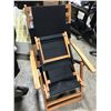 Image 2 : PAIR OF PATIOFLARE TEAK/BLACK BEACH LOUNGE CHAIRS WITH LEG REST