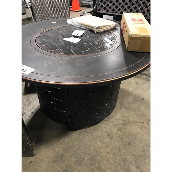 Paramount Table PARAMOUNT FP-285 BRONZE ROUND CAST ALUMINUM PROPANE OUTDOOR FIRE TABLE