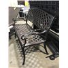 Image 2 : PATIO FLAIR BRONZE CAST ALUMINUM OUTDOOR PATIO BENCH