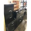 Image 2 : BLACK 3 DRAWER LATERAL FILING CABINET, 2 BLACK 2 DRAWER FILING CABINETS, 2 LARGE WALL HUNG