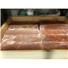 Image 2 : LOT OF ASSORTED SPA SUPPLIES INCLUDING CRATE OF ASSORTED HIMALAYAN SALT ROCK, LOTION, CANDLE