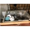 Image 3 : LOT OF ASSORTED SPA SUPPLIES INCLUDING CRATE OF ASSORTED HIMALAYAN SALT ROCK, LOTION, CANDLE