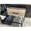 Image 2 : DARK WOOD / BLACK METAL FRAMED BOOKSHELF OFFICE DESK WITH SINGLE DRAWER SIDE TABLE