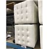 Image 2 : 4 WHITE MODERN LEATHER STYLE 15" SQUARE RECEPTION SEAT CUBES