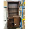 Image 2 : DARK WOOD 2 DOOR CABINET WITH 3 TIER HUTCH