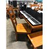 Image 2 : CHERRY WOOD 6' X 3' DINING TABLE WITH 4 CHAIRS & SIDE BENCH