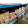 Image 1 : SHELF OF BOXES OF ASSORTED HONEY DISPENSERS, CUPCAKE CASES, SPOONS, FILTERS, AWNING HOOKS, &