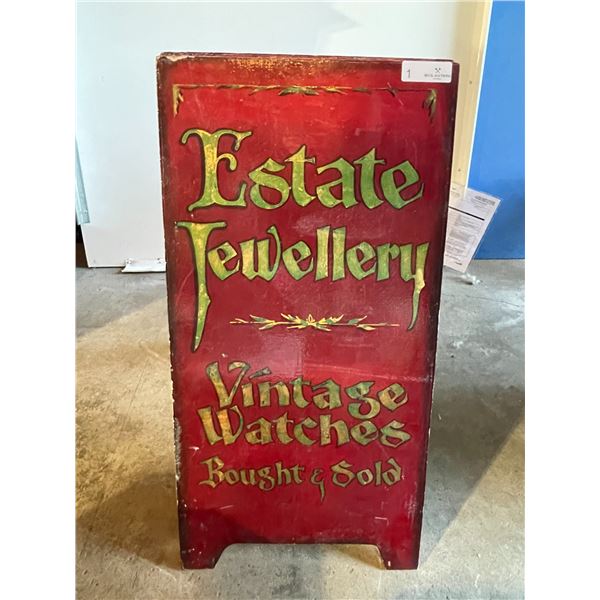 Estate Jewellery Vintage Watches Sign 30H x 16W