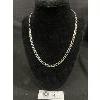 Image 1 :  Heavy 925 Sterling Silver Link Necklace 17 and 1/2 inches